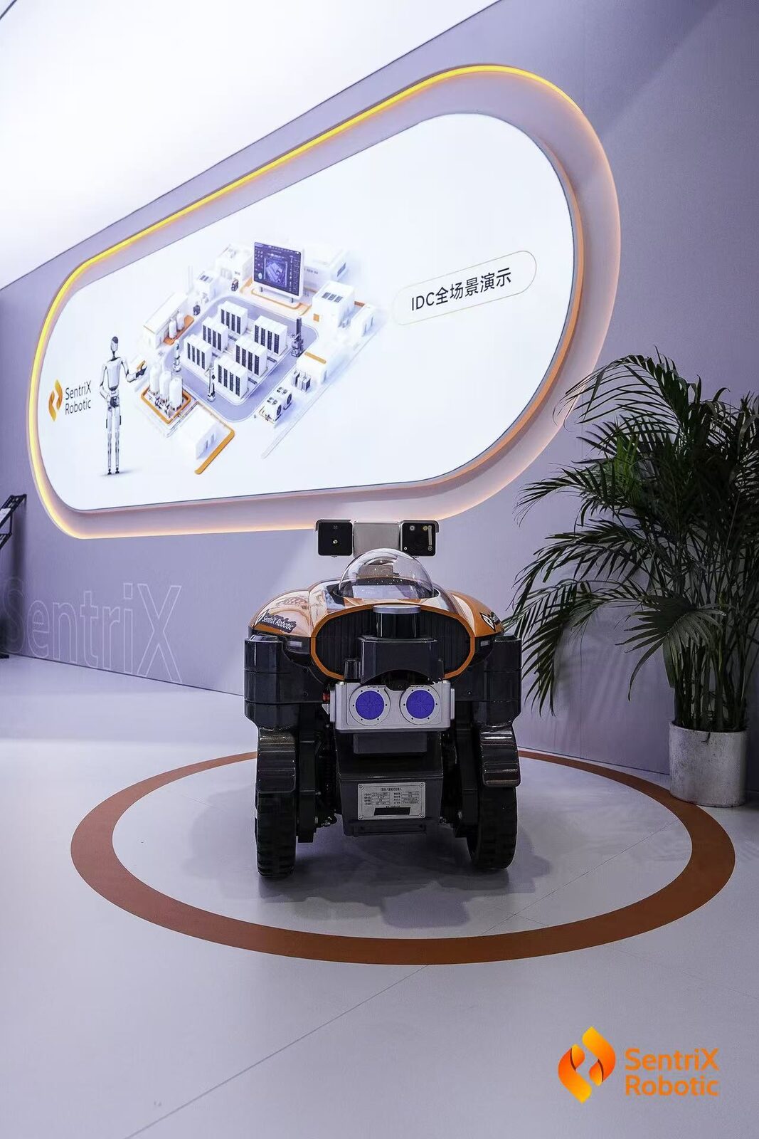 Patrol robot on display