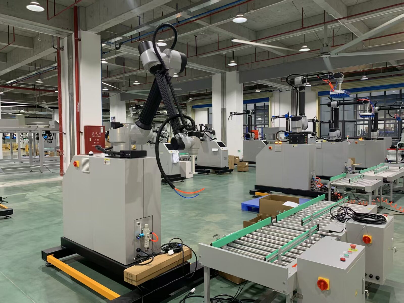 Palletizing cells in the factory